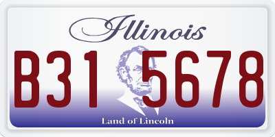 IL license plate B315678