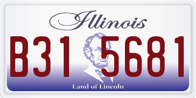 IL license plate B315681