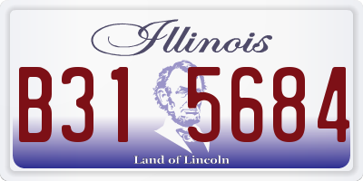 IL license plate B315684