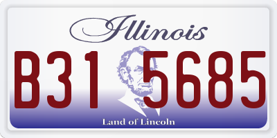 IL license plate B315685
