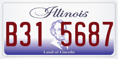 IL license plate B315687