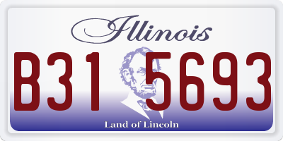 IL license plate B315693
