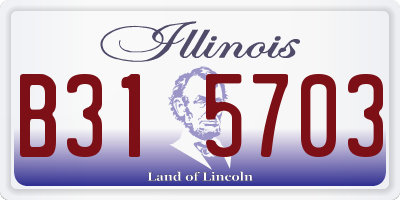 IL license plate B315703