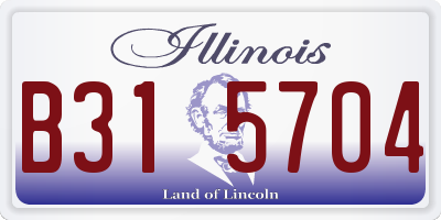 IL license plate B315704