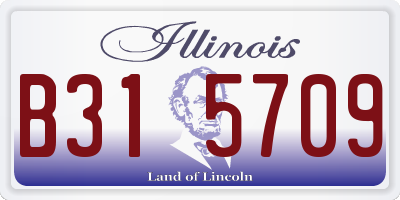 IL license plate B315709