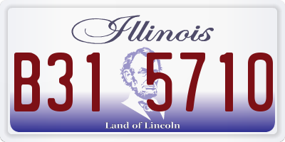 IL license plate B315710