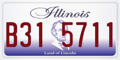 IL license plate B315711