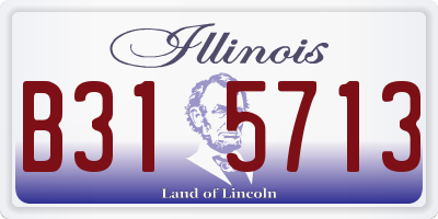 IL license plate B315713