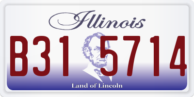 IL license plate B315714