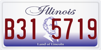 IL license plate B315719