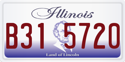IL license plate B315720