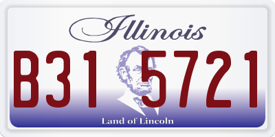 IL license plate B315721