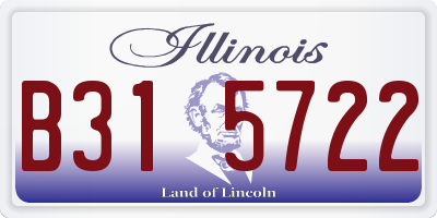 IL license plate B315722