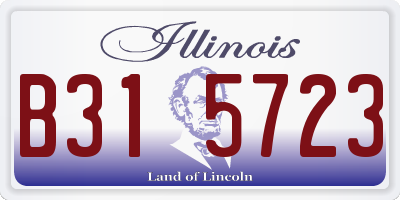 IL license plate B315723