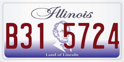 IL license plate B315724