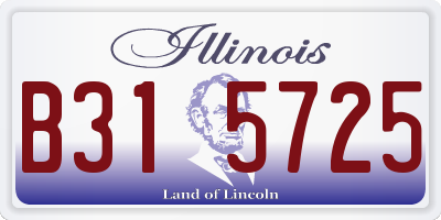 IL license plate B315725