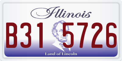 IL license plate B315726