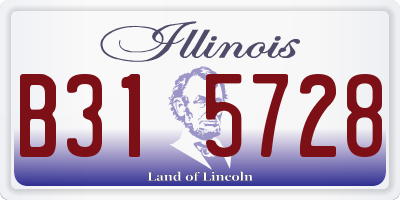 IL license plate B315728