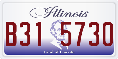IL license plate B315730
