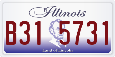 IL license plate B315731