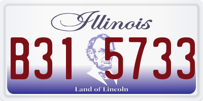IL license plate B315733