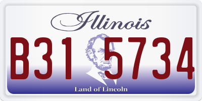IL license plate B315734
