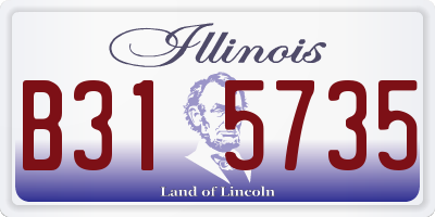 IL license plate B315735