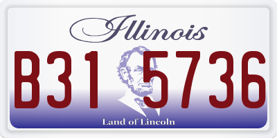 IL license plate B315736