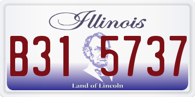 IL license plate B315737