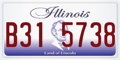 IL license plate B315738