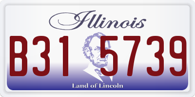 IL license plate B315739