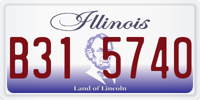 IL license plate B315740