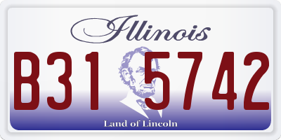IL license plate B315742