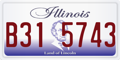 IL license plate B315743
