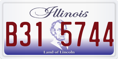 IL license plate B315744