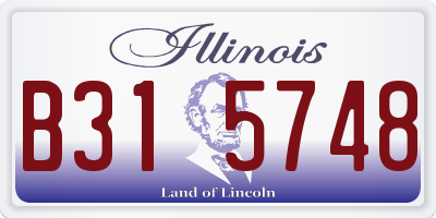 IL license plate B315748
