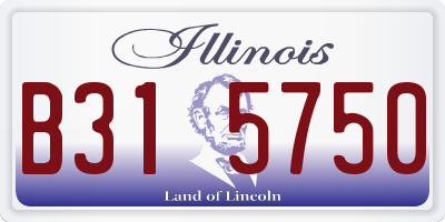 IL license plate B315750
