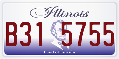 IL license plate B315755