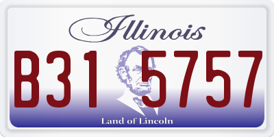 IL license plate B315757