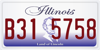 IL license plate B315758