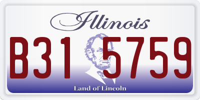 IL license plate B315759