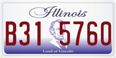 IL license plate B315760