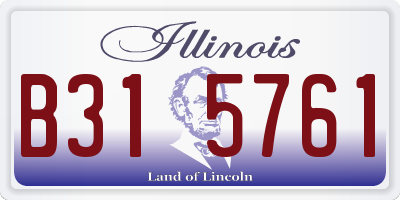 IL license plate B315761