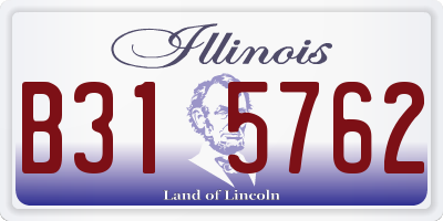 IL license plate B315762