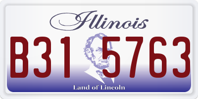 IL license plate B315763
