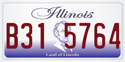 IL license plate B315764