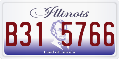 IL license plate B315766