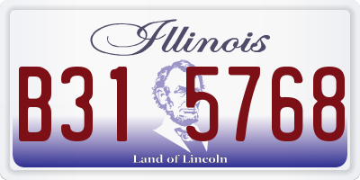 IL license plate B315768