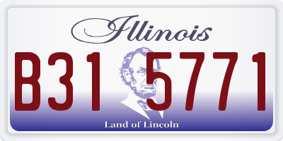 IL license plate B315771