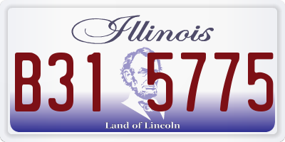 IL license plate B315775